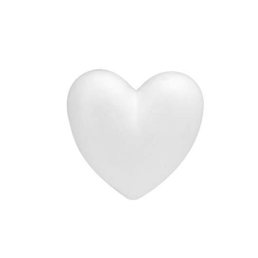 Styrofoam heart flat 5x2cm